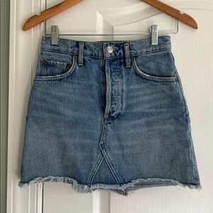 Light Blue Denim Mini Skirt